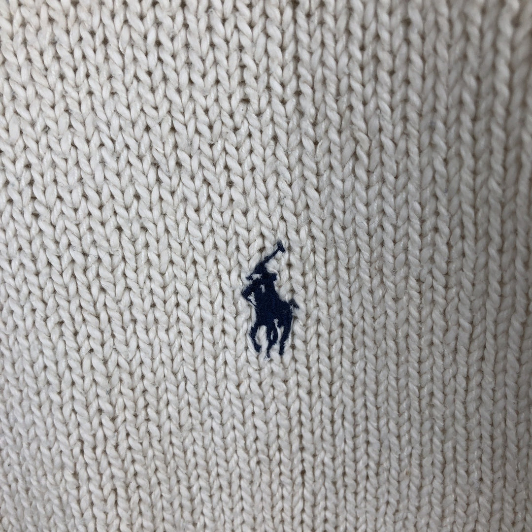 Ralph Lauren POLO by Ralph Lauren Cotton Knit Sweater Men's L size cotton unbleached Vintage Second Hand