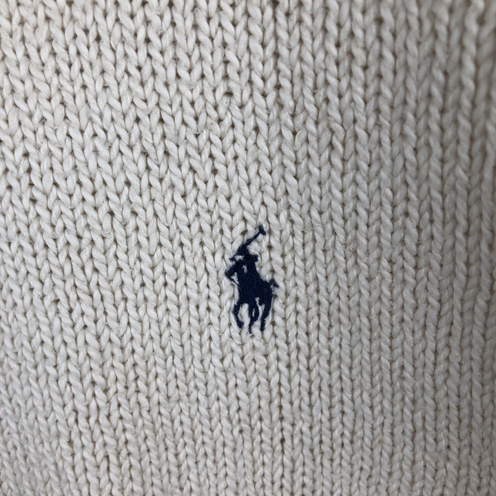 Ralph Lauren POLO by Ralph Lauren Cotton Knit Sweater Men's L size cotton unbleached Vintage Second Hand