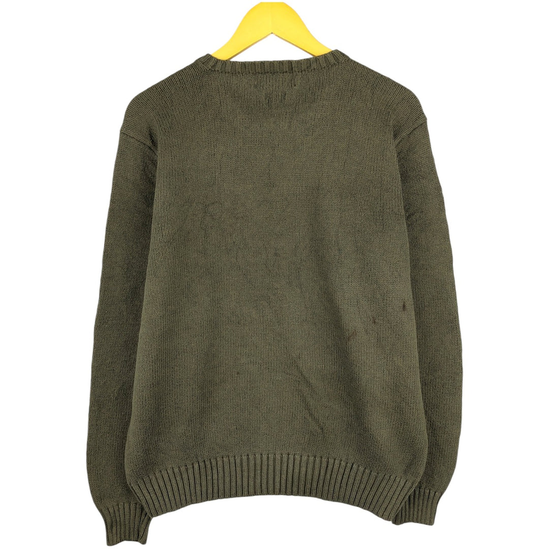 Ralph Lauren POLO by Ralph Lauren Cotton Knit Sweater Men's XL cotton Khaki type Vintage Second Hand