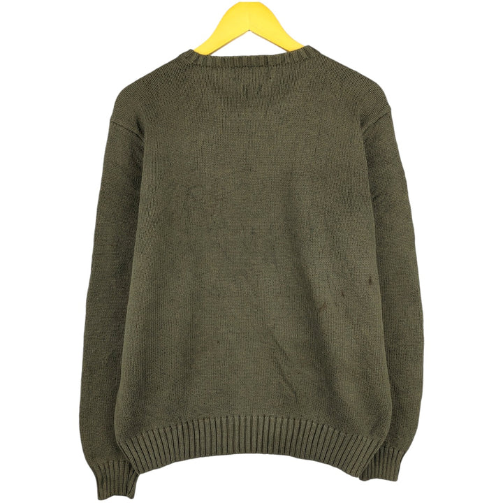 Ralph Lauren POLO by Ralph Lauren Cotton Knit Sweater Men's XL cotton Khaki type Vintage Second Hand