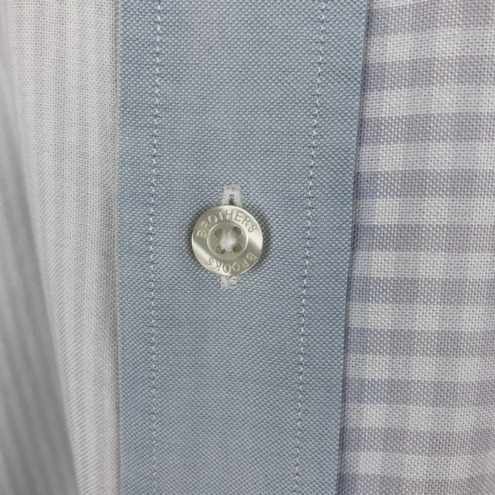 Brooks Brothers Est. 1818 MADISON Long Sleeve Crazy Pattern Button-Down Shirt, Size XL (Men's XL) cotton white type Vintage Second Hand