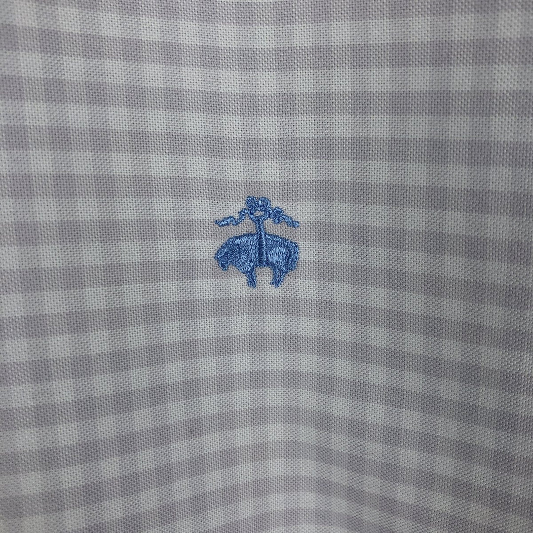 Brooks Brothers Est. 1818 MADISON Long Sleeve Crazy Pattern Button-Down Shirt, Size XL (Men's XL) cotton white type Vintage Second Hand