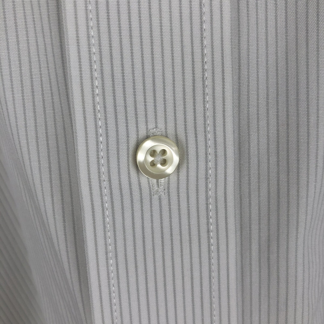 Brooks Brothers Est.1818 Long Sleeve Cotton Striped Shirt, Men's Size L cotton white type Vintage Second Hand