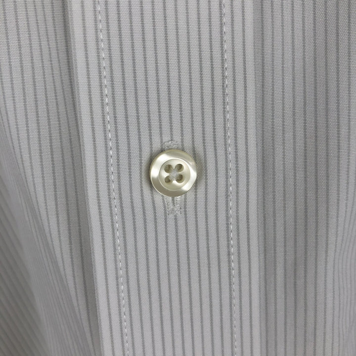 Brooks Brothers Est.1818 Long Sleeve Cotton Striped Shirt, Men's Size L cotton white type Vintage Second Hand