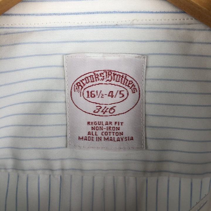 Brooks Brothers 346 Long Sleeve Cotton Striped Shirt, Men's XL cotton white type Vintage Second Hand