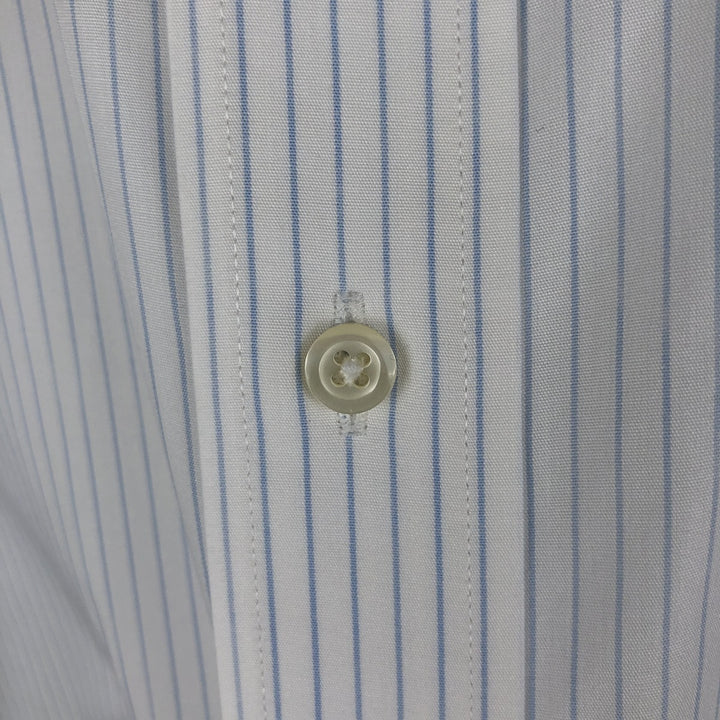 Brooks Brothers 346 Long Sleeve Cotton Striped Shirt, Men's XL cotton white type Vintage Second Hand