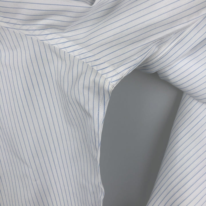 Brooks Brothers 346 Long Sleeve Cotton Striped Shirt, Men's XL cotton white type Vintage Second Hand