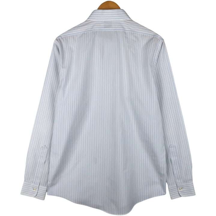 Brooks Brothers Est.1818 Long Sleeve Cotton Striped Shirt, Men's Size L Supima Cotton white type Vintage Second Hand