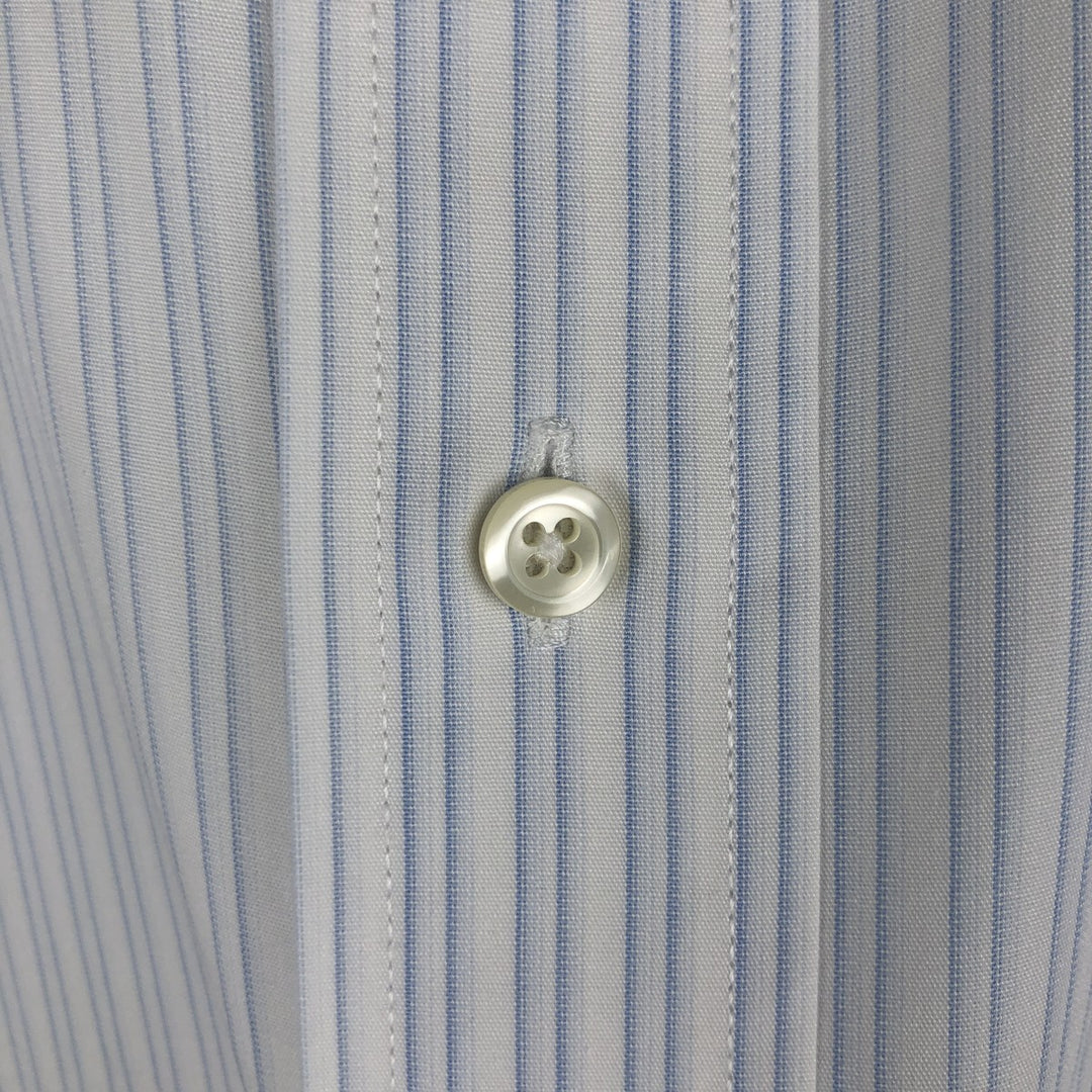 Brooks Brothers Est.1818 Long Sleeve Cotton Striped Shirt, Men's Size L Supima Cotton white type Vintage Second Hand