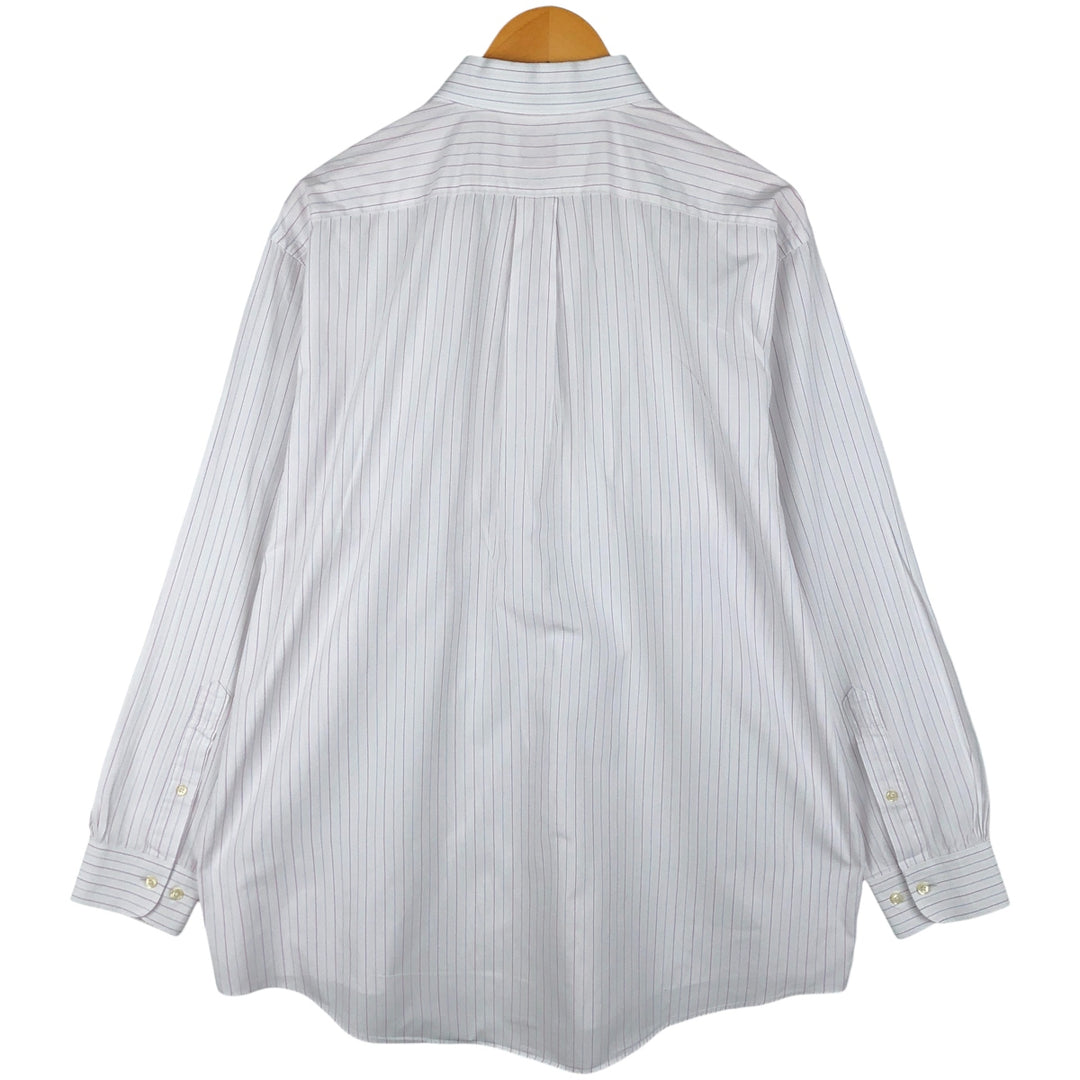 Brooks Brothers 346 Long Sleeve Cotton Striped Shirt, Men's XL cotton white type Vintage Second Hand