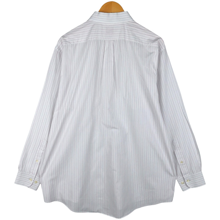 Brooks Brothers 346 Long Sleeve Cotton Striped Shirt, Men's XL cotton white type Vintage Second Hand
