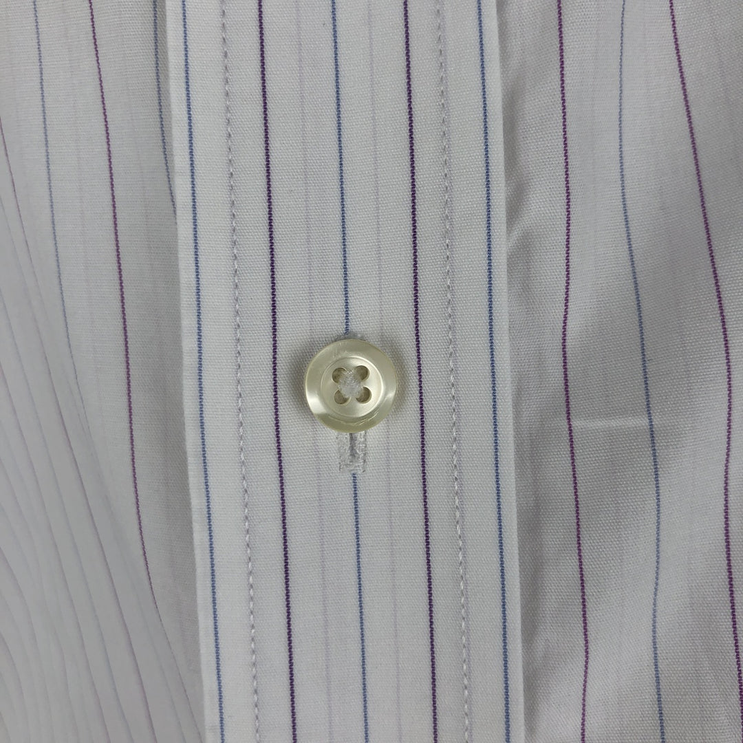 Brooks Brothers 346 Long Sleeve Cotton Striped Shirt, Men's XL cotton white type Vintage Second Hand
