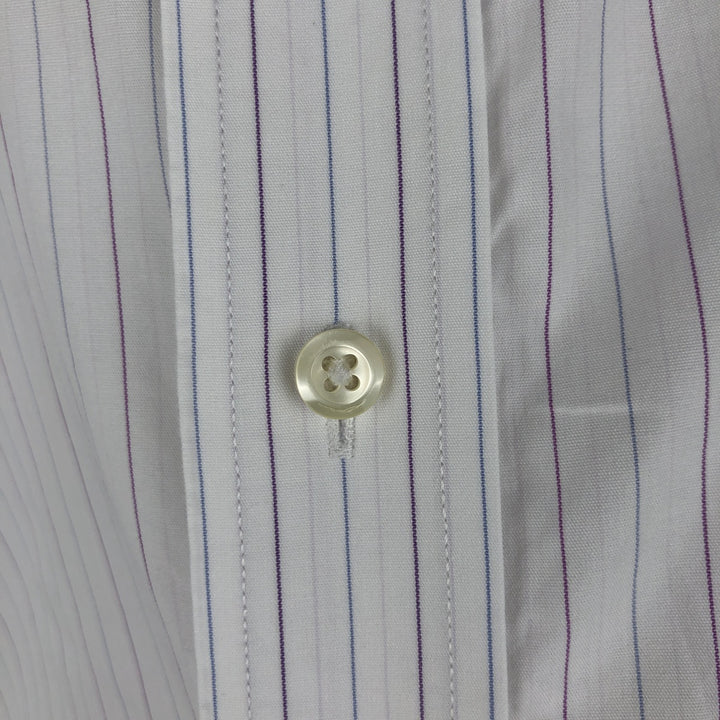 Brooks Brothers 346 Long Sleeve Cotton Striped Shirt, Men's XL cotton white type Vintage Second Hand