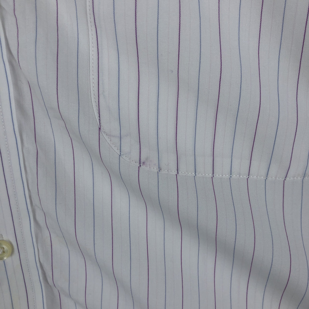Brooks Brothers 346 Long Sleeve Cotton Striped Shirt, Men's XL cotton white type Vintage Second Hand