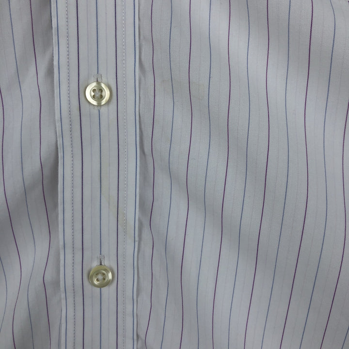 Brooks Brothers 346 Long Sleeve Cotton Striped Shirt, Men's XL cotton white type Vintage Second Hand