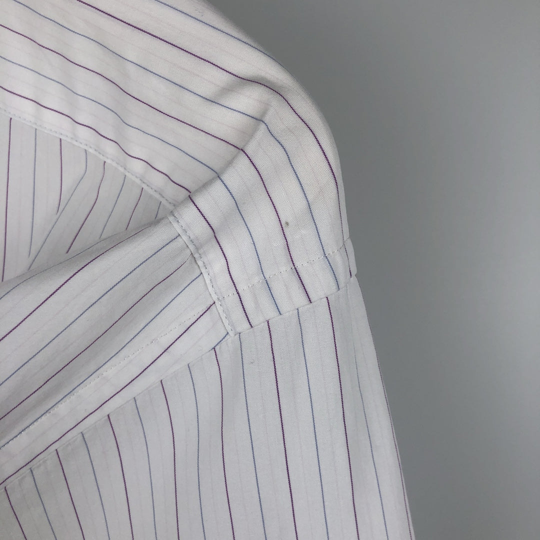 Brooks Brothers 346 Long Sleeve Cotton Striped Shirt, Men's XL cotton white type Vintage Second Hand