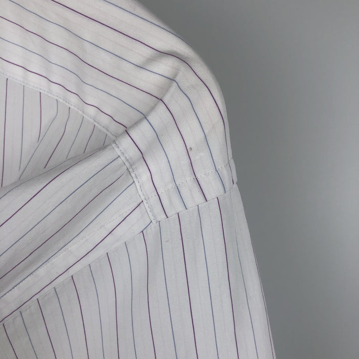 Brooks Brothers 346 Long Sleeve Cotton Striped Shirt, Men's XL cotton white type Vintage Second Hand