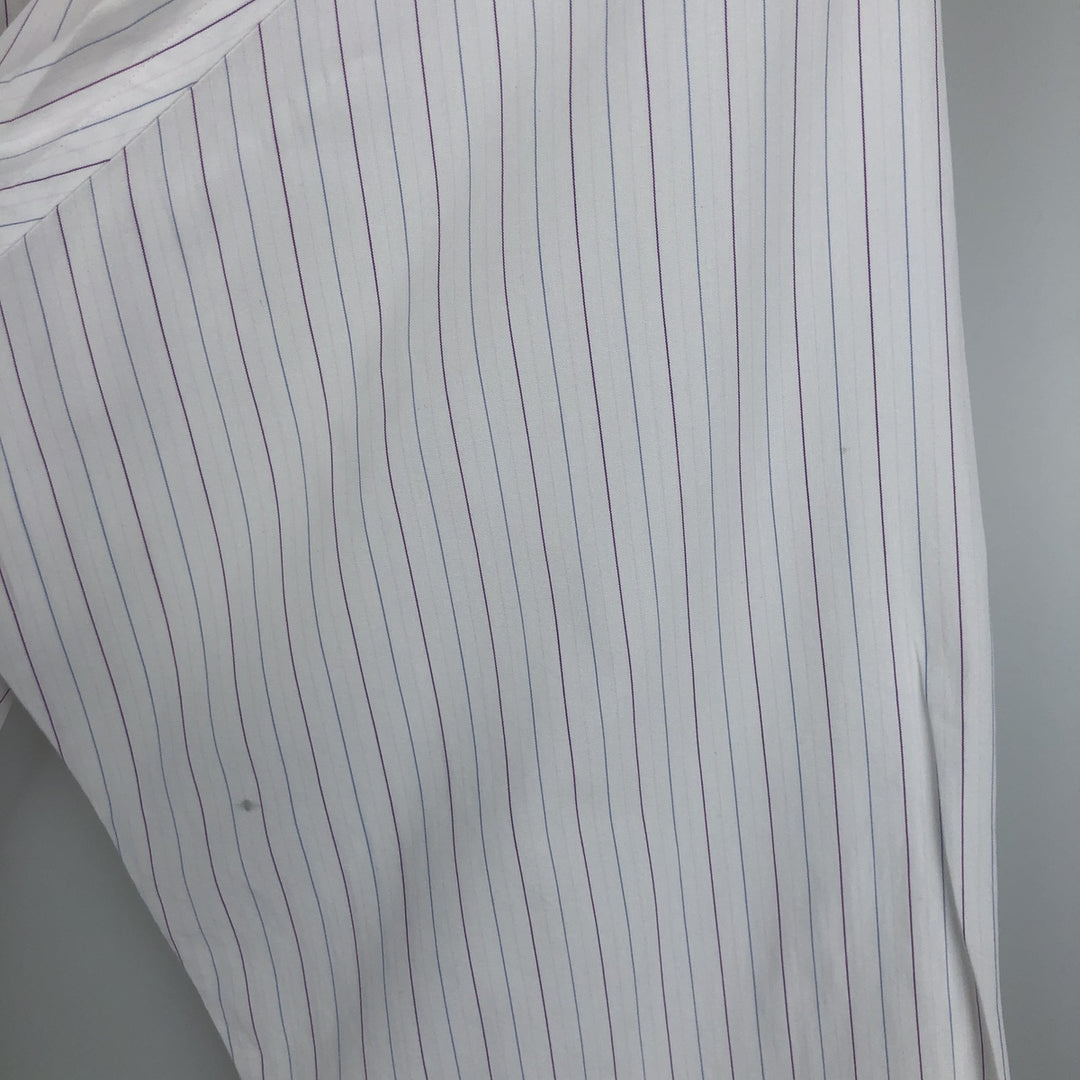 Brooks Brothers 346 Long Sleeve Cotton Striped Shirt, Men's XL cotton white type Vintage Second Hand