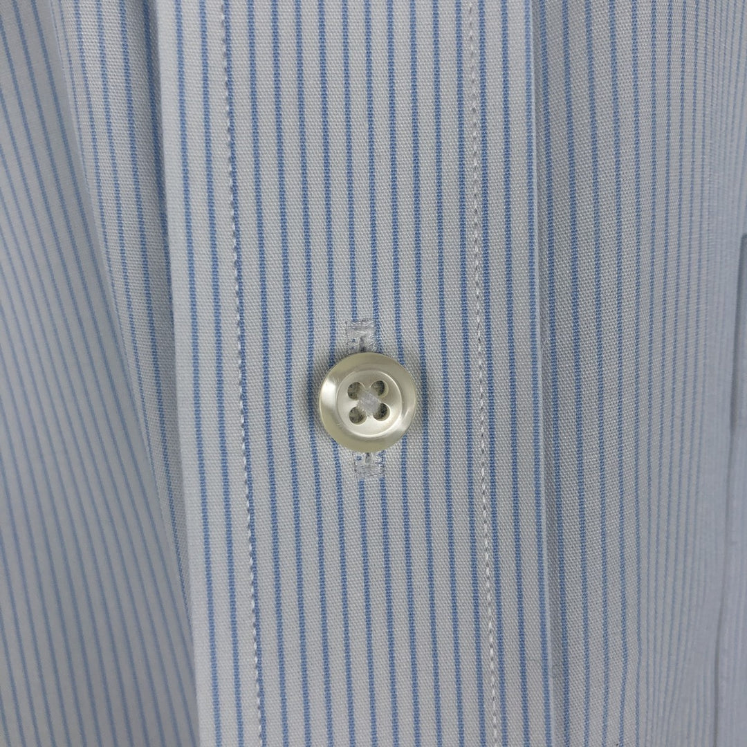 Brooks Brothers Est.1818 Long Sleeve Button-Down Striped Shirt, Men's Size L Supima Cotton white type Vintage Second Hand