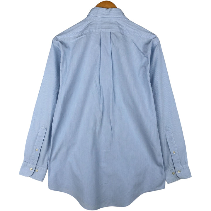 Brooks Brothers Est.1818 Long Sleeve Button-Down Striped Shirt, Men's M Size cotton Blue type light blue Vintage Second Hand