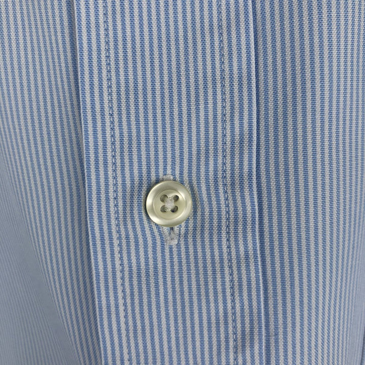 Brooks Brothers Est.1818 Long Sleeve Button-Down Striped Shirt, Men's M Size cotton Blue type light blue Vintage Second Hand