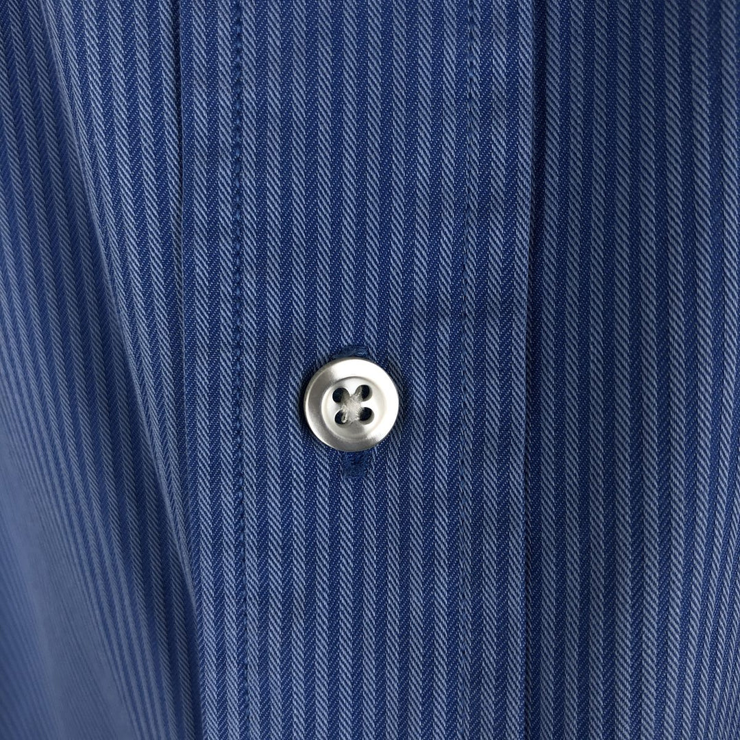 Vintage 1980s-1990'S Brooks Brothers Est. 1818 long-sleeved cotton striped shirt, men's size XL cotton Blue type light blue Vintage Second Hand
