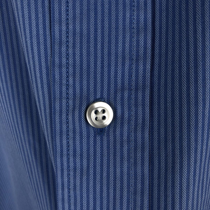 Vintage 1980s-1990'S Brooks Brothers Est. 1818 long-sleeved cotton striped shirt, men's size XL cotton Blue type light blue Vintage Second Hand