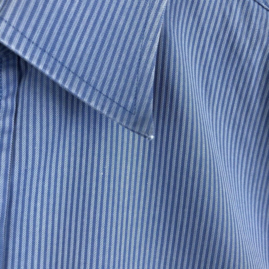 Vintage 1980s-1990'S Brooks Brothers Est. 1818 long-sleeved cotton striped shirt, men's size XL cotton Blue type light blue Vintage Second Hand