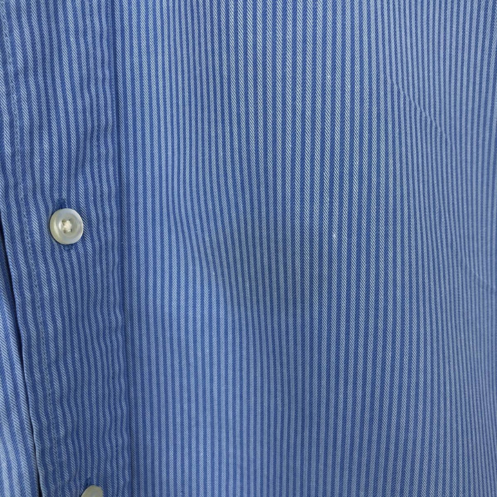 Vintage 1980s-1990'S Brooks Brothers Est. 1818 long-sleeved cotton striped shirt, men's size XL cotton Blue type light blue Vintage Second Hand