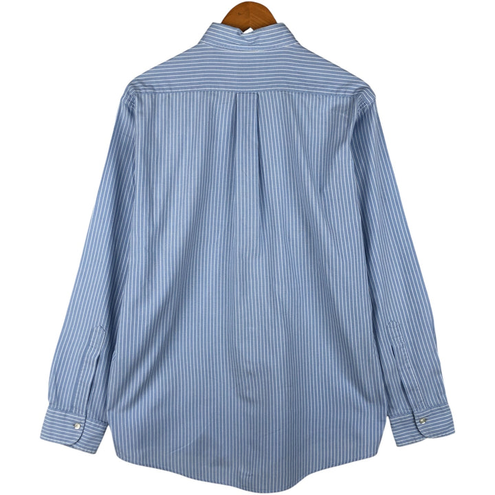 Brooks Brothers Est.1818 Long Sleeve Button-Down Striped Shirt, Men's M Size cotton Blue type light blue Vintage Second Hand