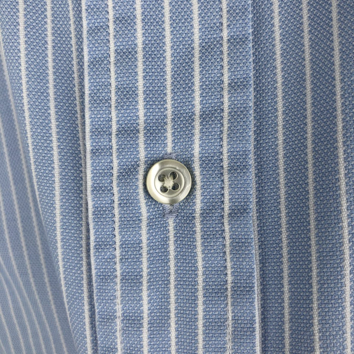 Brooks Brothers Est.1818 Long Sleeve Button-Down Striped Shirt, Men's M Size cotton Blue type light blue Vintage Second Hand