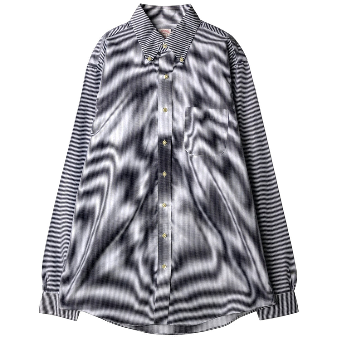 Brooks Brothers 346 Long Sleeve Button-Down Striped Shirt, Men's Size L cotton white type Vintage Second Hand