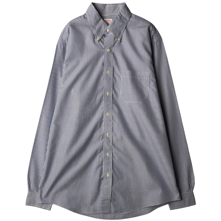 Brooks Brothers 346 Long Sleeve Button-Down Striped Shirt, Men's Size L cotton white type Vintage Second Hand