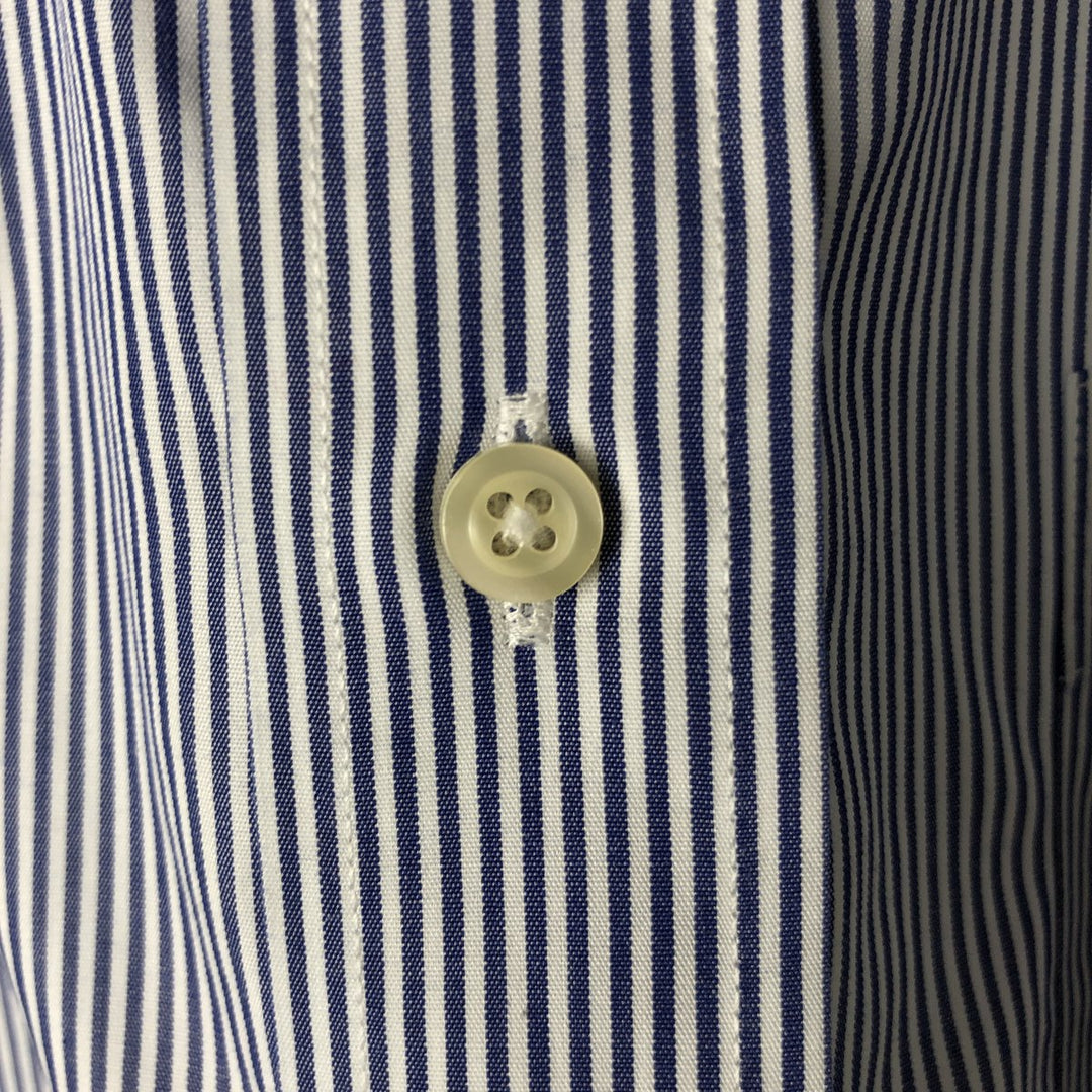 Brooks Brothers 346 Long Sleeve Button-Down Striped Shirt, Men's Size L cotton white type Vintage Second Hand