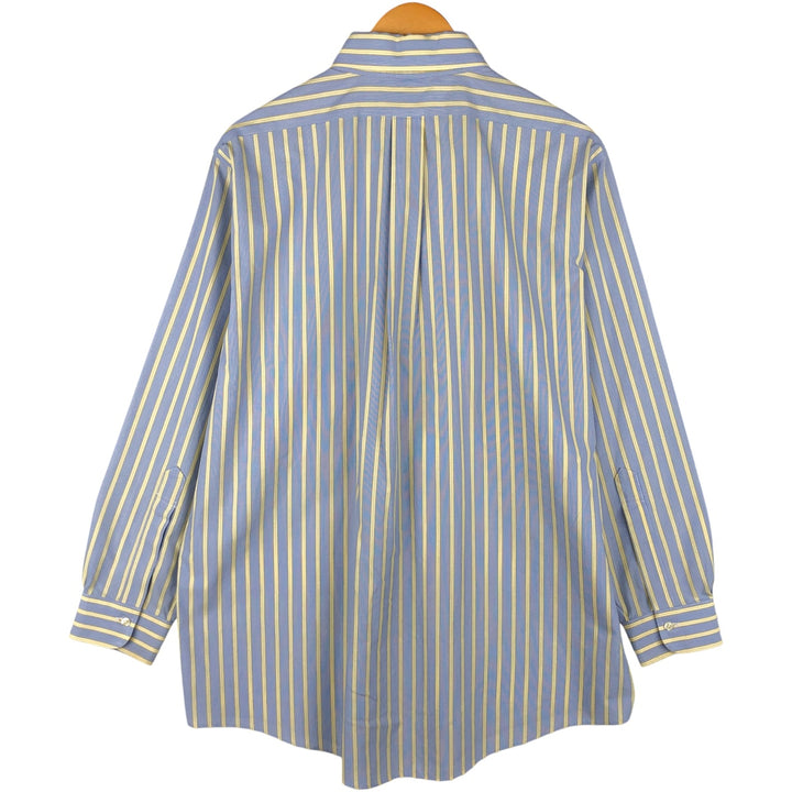Brooks Brothers Est.1818 Long Sleeve Button-Down Striped Shirt, Men's Size L cotton Blue type light blue Vintage Second Hand