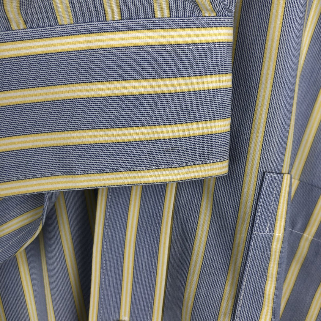 Brooks Brothers Est.1818 Long Sleeve Button-Down Striped Shirt, Men's Size L cotton Blue type light blue Vintage Second Hand