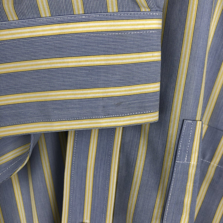 Brooks Brothers Est.1818 Long Sleeve Button-Down Striped Shirt, Men's Size L cotton Blue type light blue Vintage Second Hand