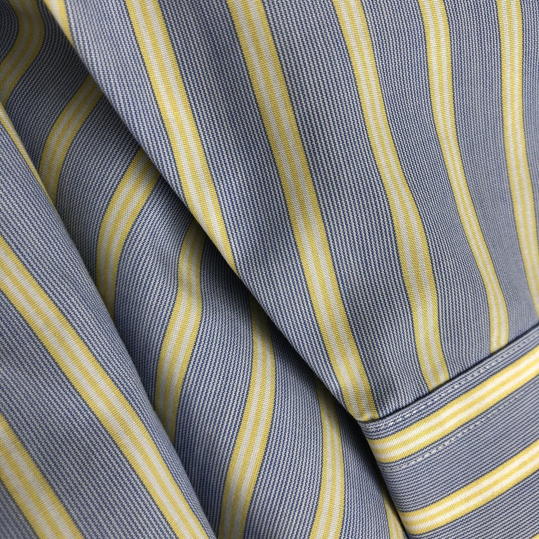 Brooks Brothers Est.1818 Long Sleeve Button-Down Striped Shirt, Men's Size L cotton Blue type light blue Vintage Second Hand