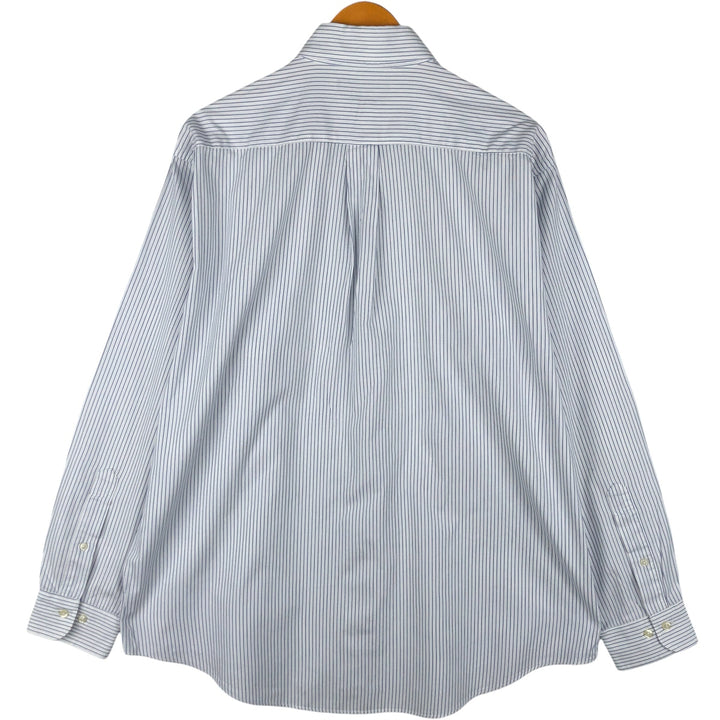 Brooks Brothers Long Sleeve Button-Down Striped Shirt Made in USA Men's Size L cotton white type Vintage Second Hand