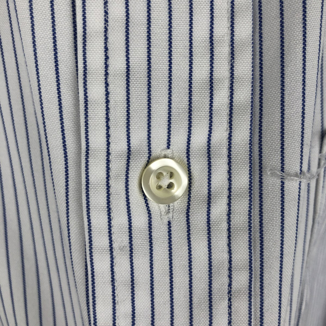 Brooks Brothers Long Sleeve Button-Down Striped Shirt Made in USA Men's Size L cotton white type Vintage Second Hand
