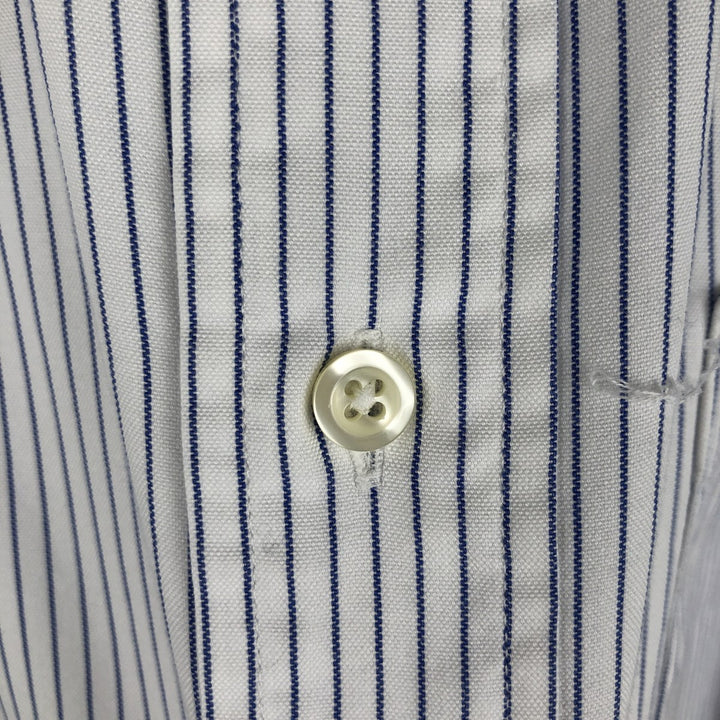 Brooks Brothers Long Sleeve Button-Down Striped Shirt Made in USA Men's Size L cotton white type Vintage Second Hand