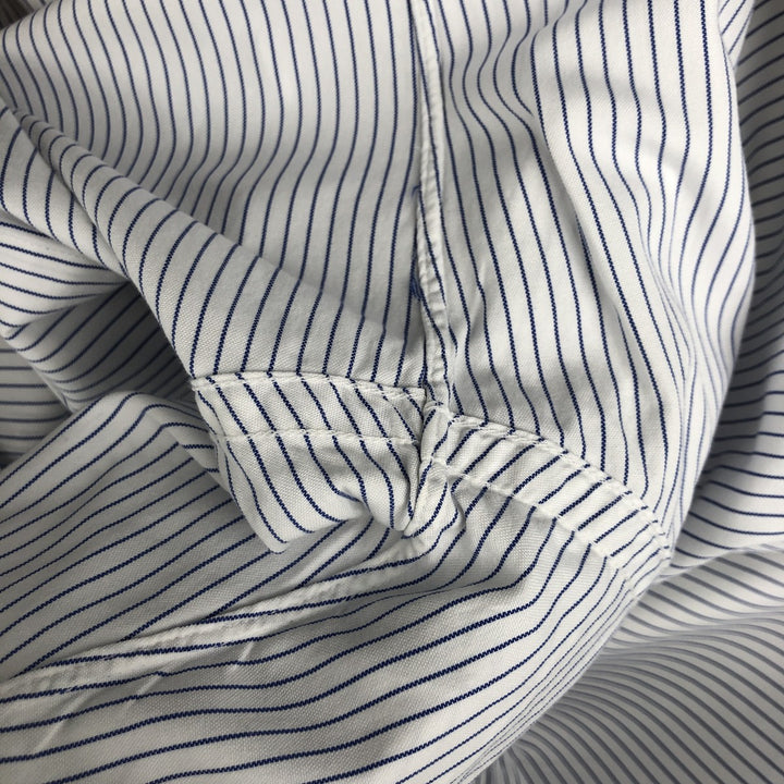Brooks Brothers Long Sleeve Button-Down Striped Shirt Made in USA Men's Size L cotton white type Vintage Second Hand