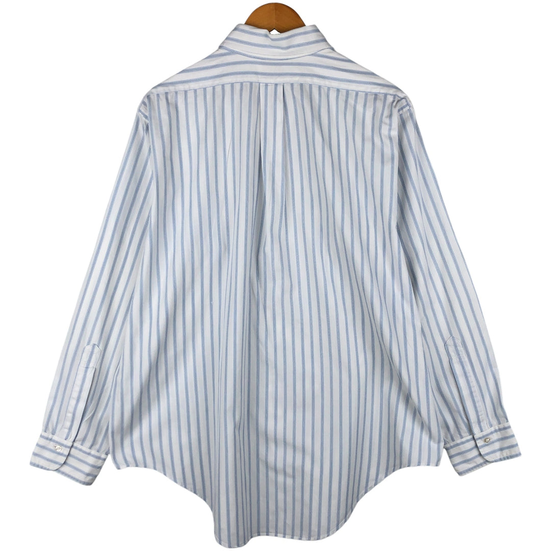 80s-90'S Brooks Brothers Est.1818 Long Sleeve Cotton Striped Shirt Made in USA Men's XL Vintage cotton white type Vintage Second Hand