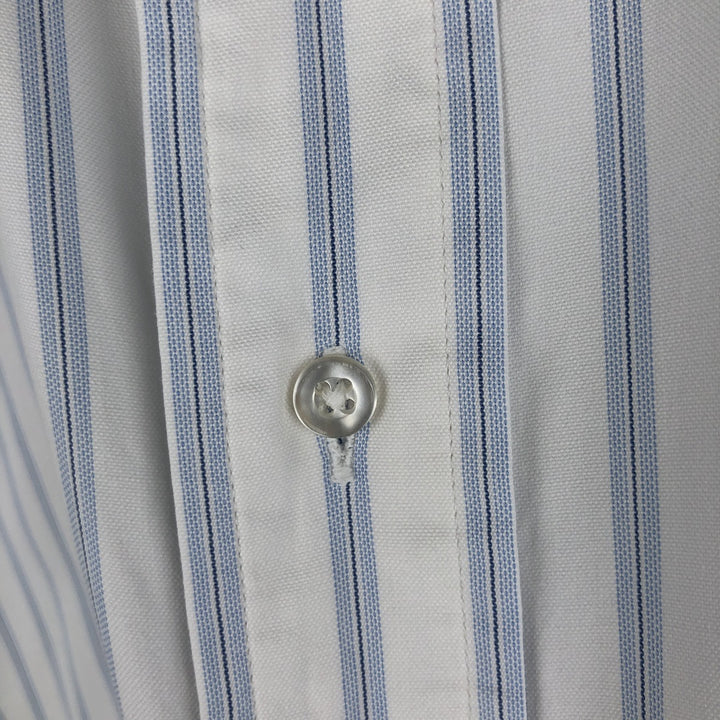 80s-90'S Brooks Brothers Est.1818 Long Sleeve Cotton Striped Shirt Made in USA Men's XL Vintage cotton white type Vintage Second Hand