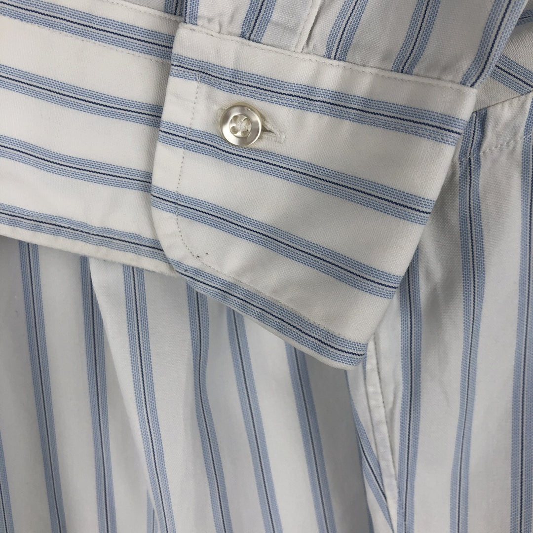 80s-90'S Brooks Brothers Est.1818 Long Sleeve Cotton Striped Shirt Made in USA Men's XL Vintage cotton white type Vintage Second Hand