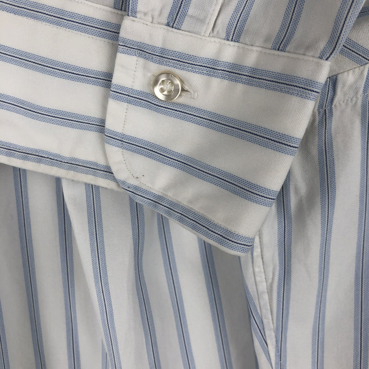 80s-90'S Brooks Brothers Est.1818 Long Sleeve Cotton Striped Shirt Made in USA Men's XL Vintage cotton white type Vintage Second Hand