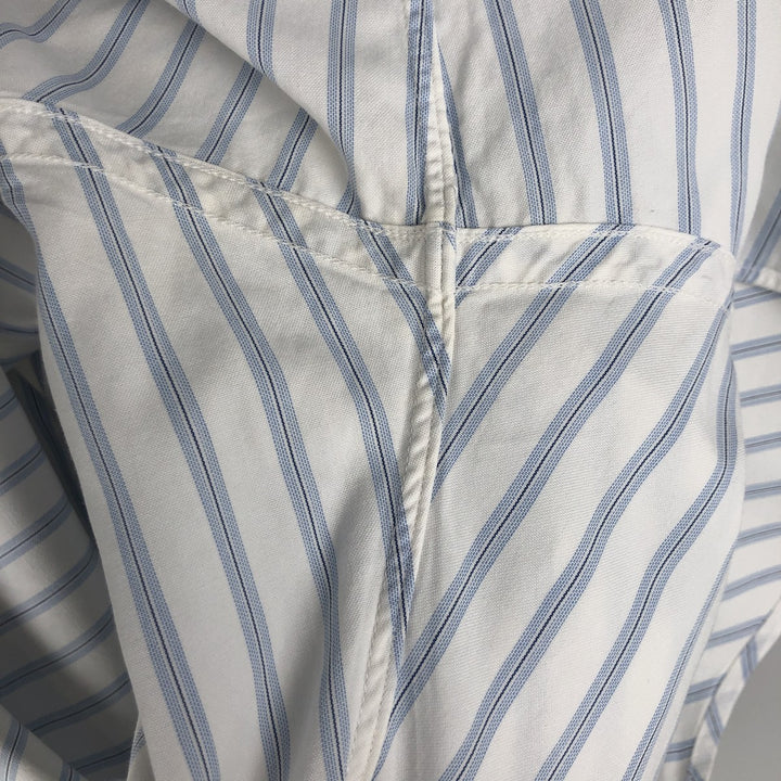 80s-90'S Brooks Brothers Est.1818 Long Sleeve Cotton Striped Shirt Made in USA Men's XL Vintage cotton white type Vintage Second Hand