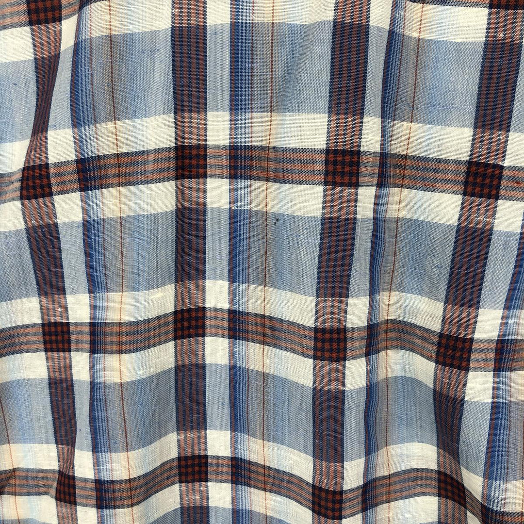 Vintage 1980'S Levi's Regular Fit Long Sleeve Cotton Check Shirt, Men's Size L unclear blue type Vintage Second Hand
