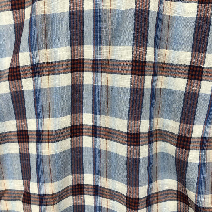 Vintage 1980'S Levi's Regular Fit Long Sleeve Cotton Check Shirt, Men's Size L unclear blue type Vintage Second Hand