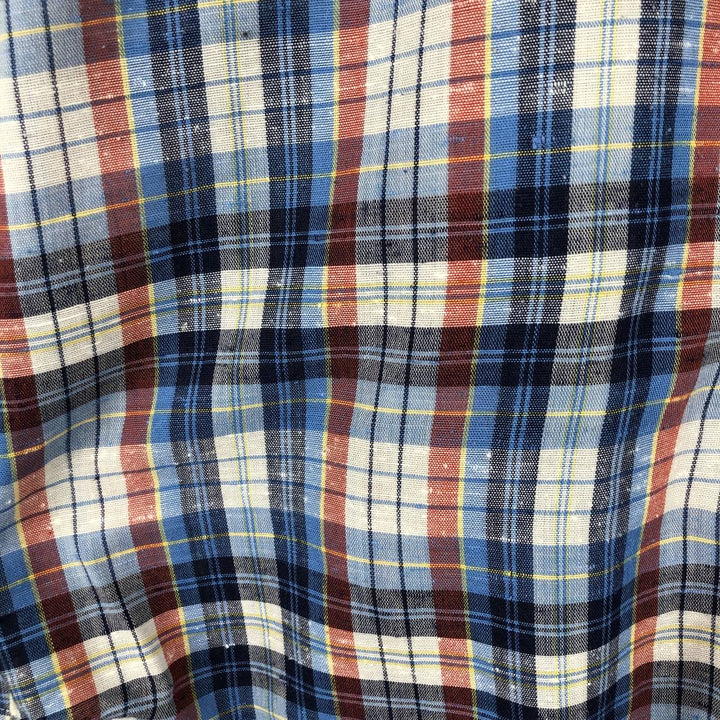 Vintage 1980'S Levi's Regular Fit Long Sleeve Cotton Check Shirt, Men's Size L unclear blue type Vintage Second Hand